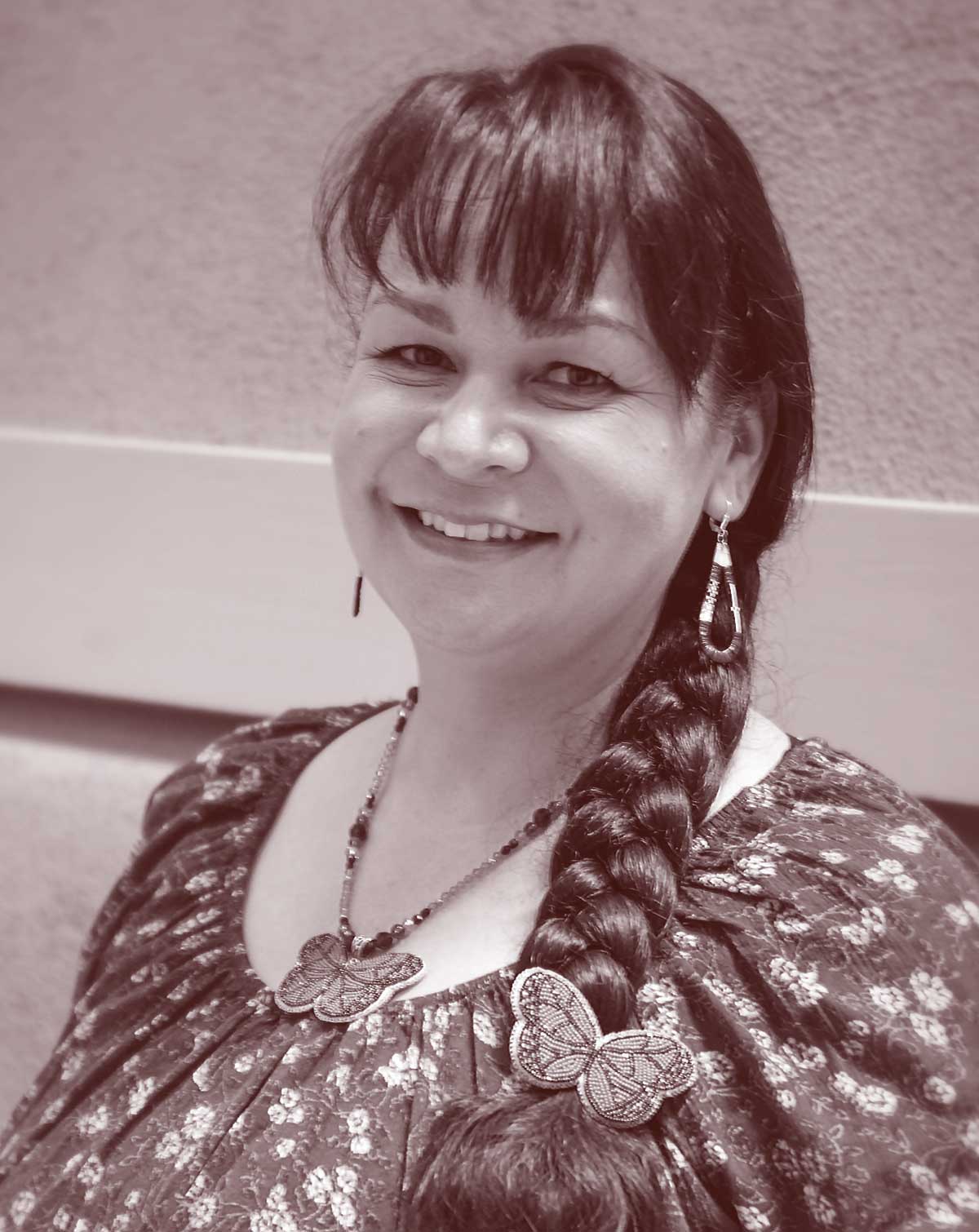 A photo of a woman with braided hair