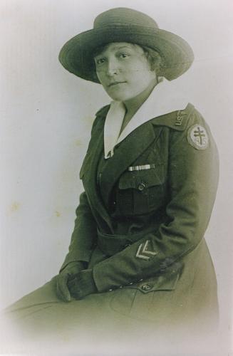 Black and white portrait of Charlotte Edith Anderson Monture, ca. 1919