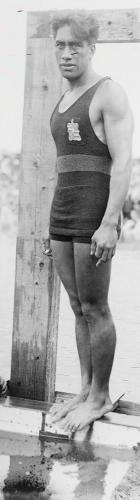 Duke Paoa Kahanamoku at an undated swim meet.