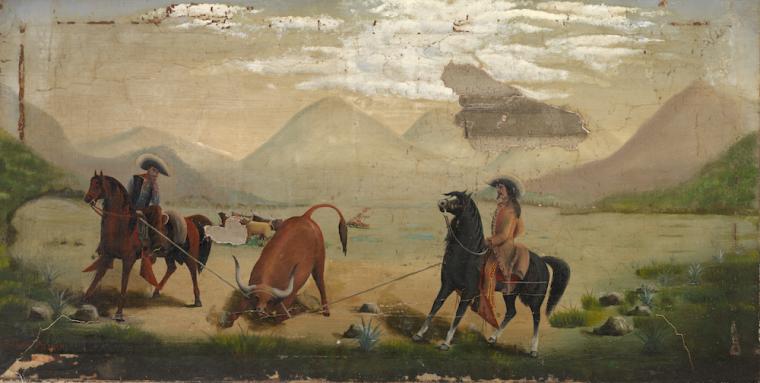 William Pollock, Buffalo Bill (William F. Cody), detail, n.d., oil on canvas