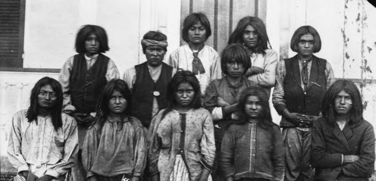 Chiricahua adolescents at Carlisle Indian School, 1887. Pennsylvania.