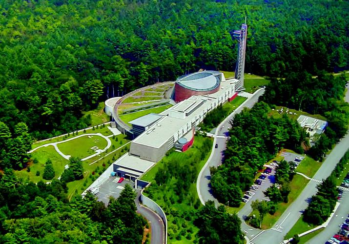 Aerial view of the Mashantucket Pequot Museum &amp; Research Center