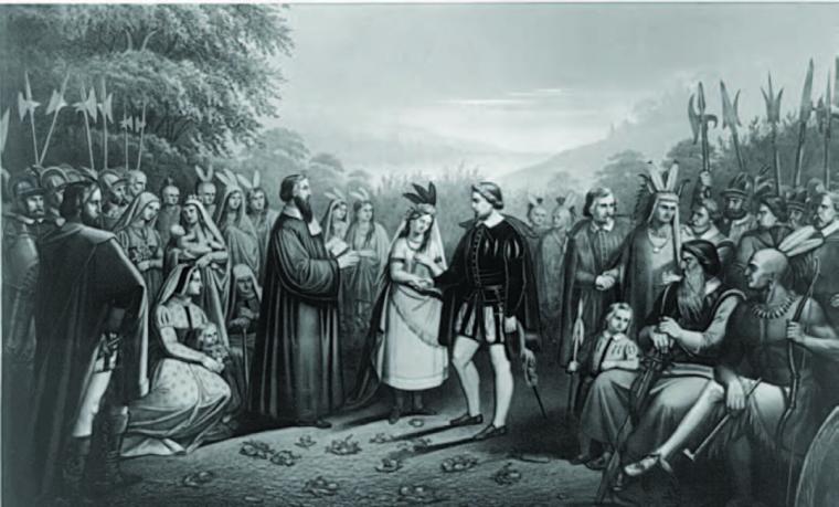 Pocahontas in King James’ Court by Richard Rummels
