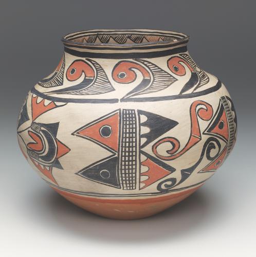12-inch-wide polychrome jar