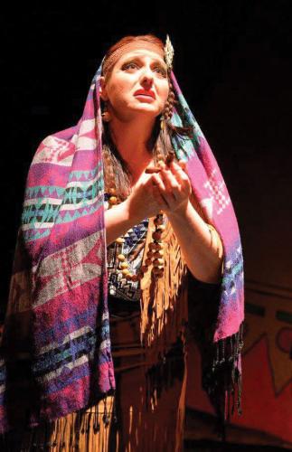 Mohawk actress Danielle Soames portraying a grieving Mohawk mother.