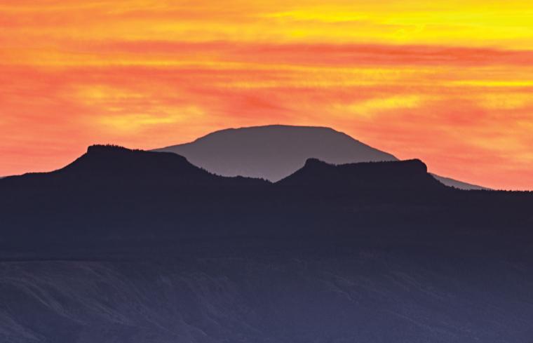 Landscape image of Navajo Mountain and Bears Ears