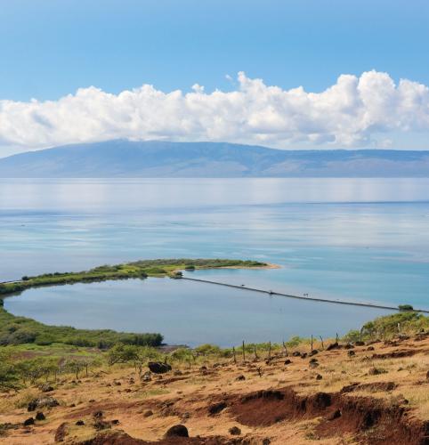 The Keawanui fishpond off the shores of Moloka‘i
